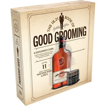 18.21 Man Made Book of Good Grooming Volume 11 Set Sweet Tobacco Coffret (Coffret) Homme - Maison des fragrances