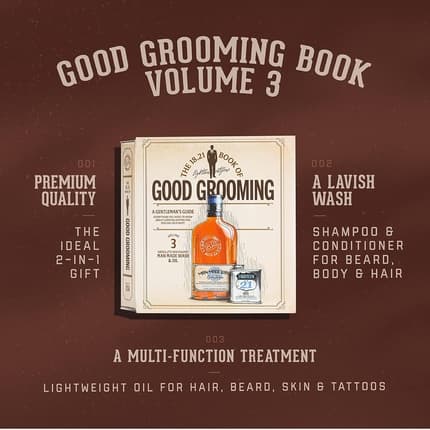 18.21 Man Made Book of Good Grooming Volume 3 Set Absolute Mahogany Coffret (Coffret) Homme - Maison des fragrances
