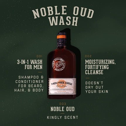 18.21 Man Made Wash Noble Oud Eau de Parfum (EDP) Homme 532ml - Maison des fragrances