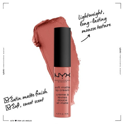 NYX Professional Makeup Soft Matte Lip Cream San Diego Lightweight Liquid Lipstick 0.27 Fl Oz