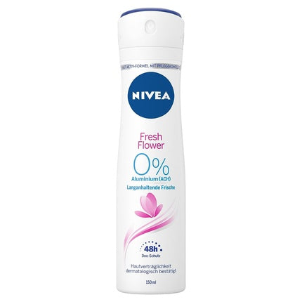 NIVEA Fresh Flower Deo Spray 150ml - Deodorant without Aluminum (ACH) with Fresh Floral Scent - 48h Protection and Unique INFINIFRESH Formula Nivea