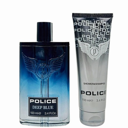 Police Gift Set Men's Perfume Eau De Toilette Spray 100ml + Shower Shampoo 100ml Police