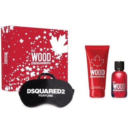 Dsquared2 Red Wood 3 Piece Coffret Eau de Toilette 50ml - Shower Gel 50ml - Night Mask Dsquared2