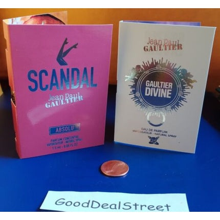 Jean Paul Gaultier Divine EDP and Scandal Absolu Concentrated Perfume Samples Jean-Paul Gaultier