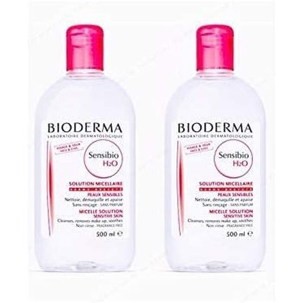 BIODERMA Sensibio H2O Micellar Water for Sensitive Skin 500ml - Pack of 2