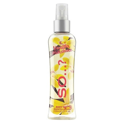 So...? Vanilla Milkshake Body Mist Avec Peach, Plum, Rose Notes 3.5 oz, 1oz équivaut à 30ml So…