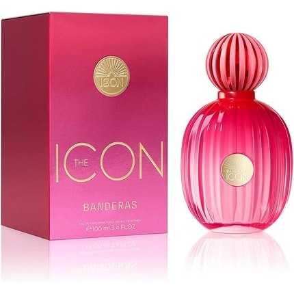 Antonio Banderas The Icon Woman Eau De Parfum  pour femme  Long Lasting Elegant Sophisticated and Sensual Scent Vanilla Floral and Fruity Notes Ideal for Special Events 100ml Antonio Banderas