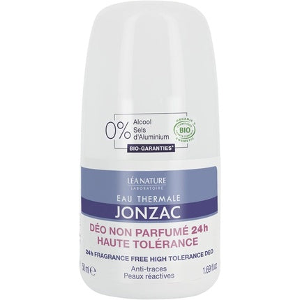 Eau de Jonzac 24H Fragrance Free High Tolerance Organic Deodorant 50ml Eau Thermale Jonzac