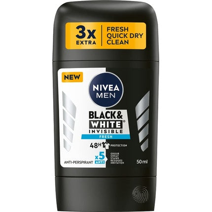 NIVEA Black & White Fresh Antiperspirant Stick 50ml Nivea