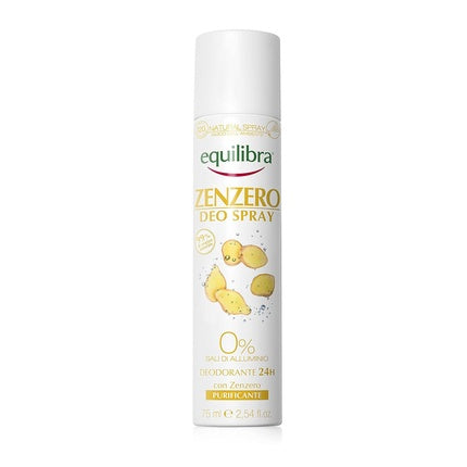 Equilibra Corpo Ginger Deo Spray Deodorant Spray with Natural Ingredients 75ml Equilibra