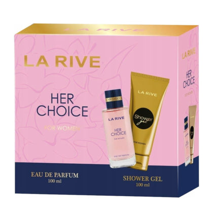 La Rive Her Choice Eau de parfum  Coffret 100ml Parfum  + 100ml Shower Gel - New & Original! La Rive