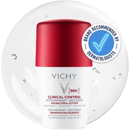 Vichy Clinical Control Deodorant 96h Rollon Longlasting Protection Against Odor Déodorant (Déo) Mixte 50ml