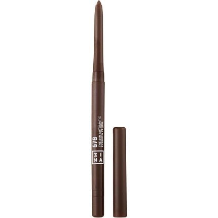 3INA Makeup The 24H Automatic Eyebrow Pencil 579 Dark Brown 24H Longwearing Waterproof Formula with Built - In Sharpener Fuller Looking Brows Precise Tip Vegan Cruelty Free - Maison des fragrances