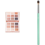 3INA MAKEUP The Bloom Eyeshadow Palette and The Blender Brush - Matte & Shimmer Nude Natural Shadow - Eye Look Makeup Set - Maison des fragrances
