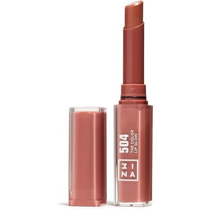 3INA Makeup The Color Lip Glow 504 Nude Taupe Lip Balm with Shea Butter 1.60g - Maison des fragrances