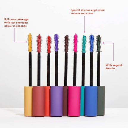 3INA MAKEUP The Color Mascara 371 Pink Mascara with Vegetal Keratin Volume and Lift Long - Lasting Flake Free Lengthening for Sensitive Eyes 8ml - Maison des fragrances