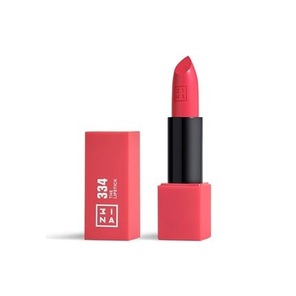 3INA Makeup The Lipstick 334 Vivid Pink Matte Lipstick with Vitamin E and Shea Butter Long - lasting Highly Pigmented Cream Vanilla - scented Vegan Cruelty Free - Maison des fragrances