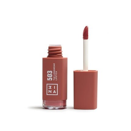3INA Makeup The Longwear Lipstick 503 Nude Matte Lipstick with Hyaluronic Acid Long - lasting Highly Pigmented Liquid Lipstick Vegan Cruelty Free - Maison des fragrances