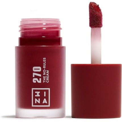 3INA MAKEUP The No - Rules Cream 270 Wine Red Liquid Blush Matte with Sweet Almond Oil Vegan Cruelty Free - Maison des fragrances