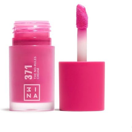 3INA MAKEUP The No - Rules Cream 371 Hot Pink Liquid Blush Matte with Sweet Almond Oil Vegan Cruelty Free - Maison des fragrances