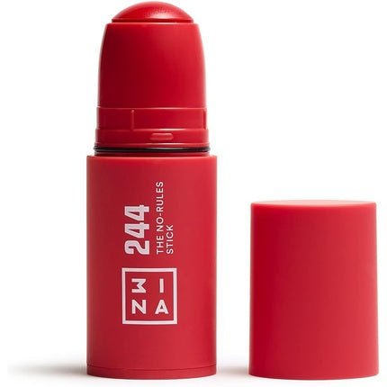 3INA MAKEUP The No - Rules Stick 244 Red Multipurpose Makeup Stick for Eyes Lips & Cheeks with Hyaluronic Acid 8 Intense Shades - Cruelty Free - Natural Finish - Maison des fragrances
