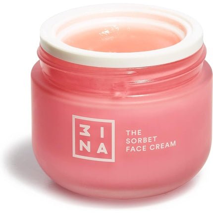 3INA Makeup The Sorbet Face Cream Coral Moisturizing Soothing Nourishing Day and Night Light Weight Texture Olive Oil and Sweet Almond All Skin Types Vegan Cruelty Free - Maison des fragrances