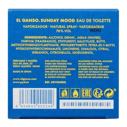 El Ganso Sunday Mood Eau de Toilette (EDT) Mixte 125ml