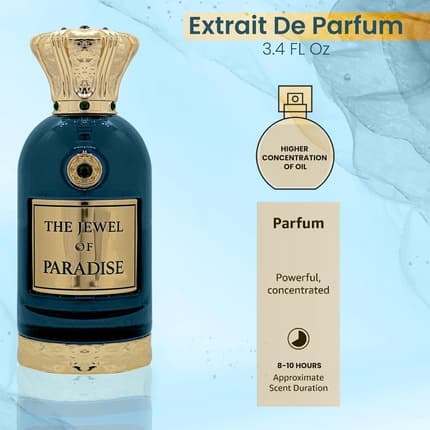 Anfar LONDON The Jewel Of Paradise Extrait De Parfum Neroli, Pink Pepper, Orange, Blossom, Honeysuckle, Vanilla, Caramel & Musk Luxury & Sophisticated Sensual Fragrance Long Lasting Parfum (Parfum) Femme 100ml