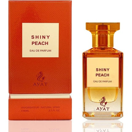 AYAT Perfumes Eau De Parfum Fancy Series 80ml from Dubai - Oriental & Fruity Scent - Unisex Fragrance - Shiny Peach
