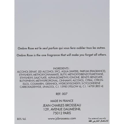 Jean Charles Brosseau Jean-Charles Brosseau Ombre Rose L'Original Eau de Toilette (EDT) Mixte 100ml