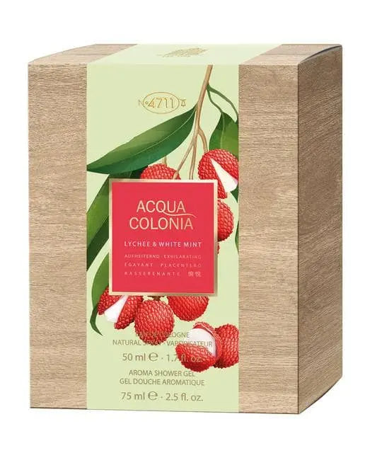 4711 Acqua Colonia Lychee & White Mint 2 Piece Gift Set: Eau De Cologne 50ml - Shower Gel 75ml Acqua Colonia