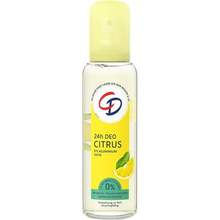 CD BIO Deodorant Spray 'Citrus' 75ml Aluminum-Free Long-Lasting Protection for 24 Hours Vegan Skincare Product Suitable for Sensitive Skin Cd