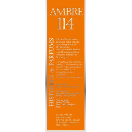 HISTOIRE DE PARFUMS Hist Coul Ambre 114 EDP Vapo 120ml Histoire De Parfums