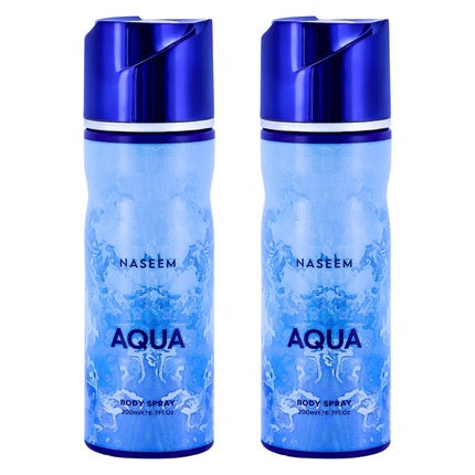 Naseem Aqua Alcohol Free Body Spray with Hesperidic Ambery Scent Men's & Women’s Fragrances 6.8 Fl Oz