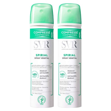 SVR Spiral Plant Spray Deodorant Anti-Moisture Deodorant 48H Set with 2 x 75ml Svr