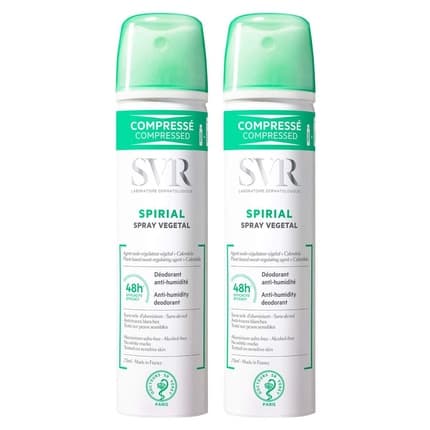 Svr Spiral Plant Deodorant Anti-Moisture Deodorant 48H Set with 2 x Déodorant (Déo) Mixte 75ml