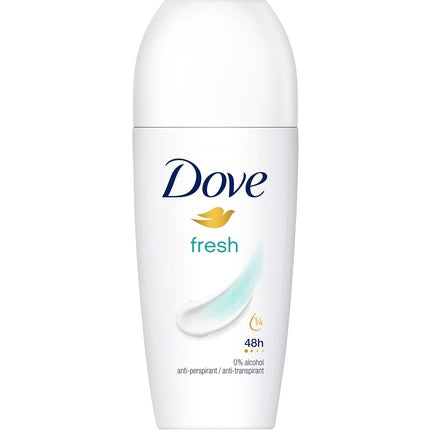 Dove Fresh Anti-Perspirant Roll-On Deodorant with ¼ Moisturizing Cream for 48-Hour Protection 50ml - Pack of 6 Dove