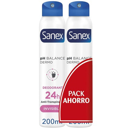 Sanex Dermo Invisible Deodorant Spray 200ml - Pack of 2 Sanex