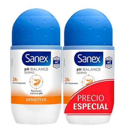 Sanex Dermo Sensitive Deodorant Roll On Duplo 2x50ml Sanex