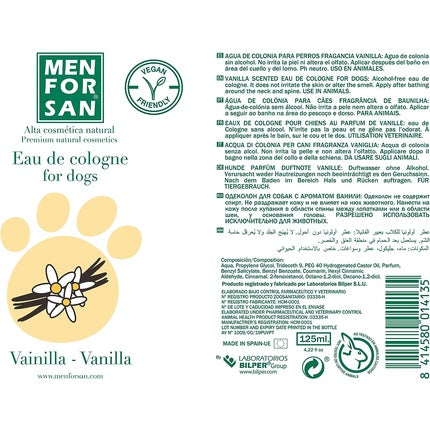 Menforsan Water for Dogs Vanilla Eau de Cologne pour homme