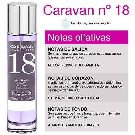 CARAVAN FRAGANCIAS nº 18 Eau de Parfum Spray for Men 150ml Caravan Fragancias