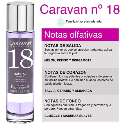 CARAVAN FRAGANCIAS nº 18 Eau de Parfum Spray for Men 150ml Caravan Fragancias