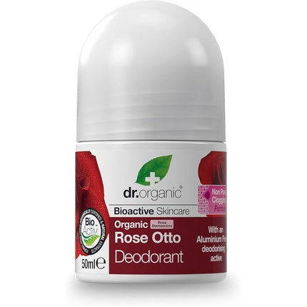 Dr Organic Organic Rose Otto Deodorant Natural Vegan Cruelty Free Paraben & SLS Free Aluminium Free for Women & Men 50ml White Rose Otto Dr Organic