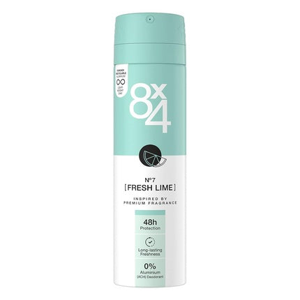 8X4 N°7 Fresh Lime Deodorant Spray 150ml 8x4