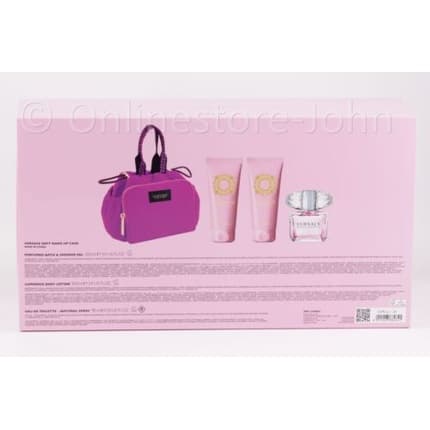 Versace Bright Crystal Gift Set Body Lotion Shower Gel And Cosmetic Bag Coffret (Coffret) Mixte 90ml