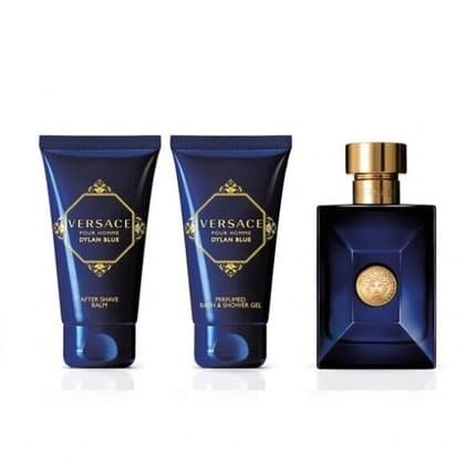 Versace Dylan Blue + Shower Gel + Aftershave Balm Gift Set 2023 Eau de Toilette 50ml Unisexe