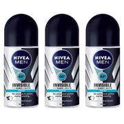 Nivea Invisible for Black & White Fresh Scent Men's Roll On Antiperspirant Deodorant 1.7oz 50ml Nivea