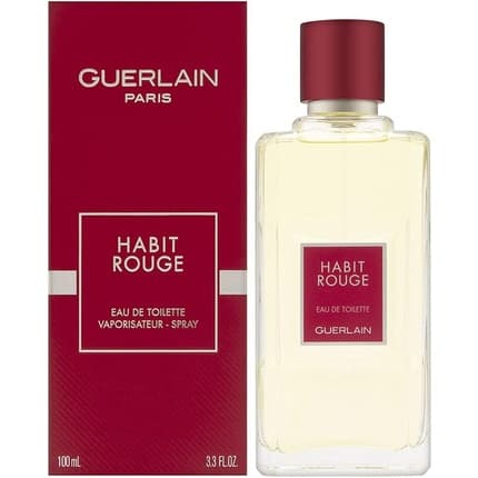 Guerlain Habit Rouge Eau de Toilette 3.4oz Unisexe