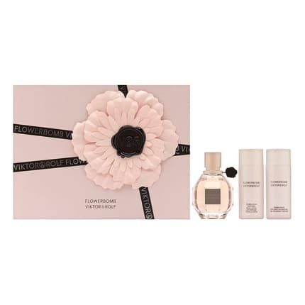 Viktor & Rolf Viktor&Rolf Flowerbomb with Body Lotion and Shower Gel Eau de Parfum 50oz Unisexe