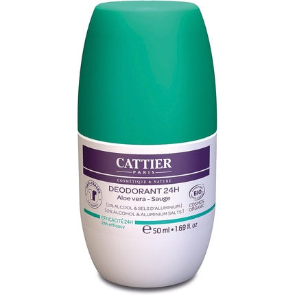 Cattier Aloe Vera Roll-On Deodorant without Aluminium Salts 50ml Cattier